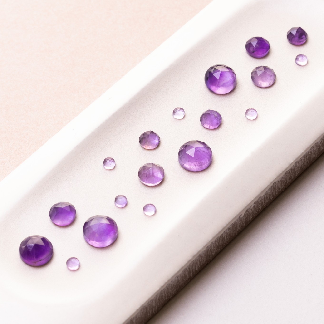 Amethyst Rose Cut Cabochons