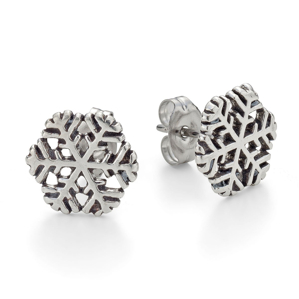 Sterling Silver Snowflake Earstuds