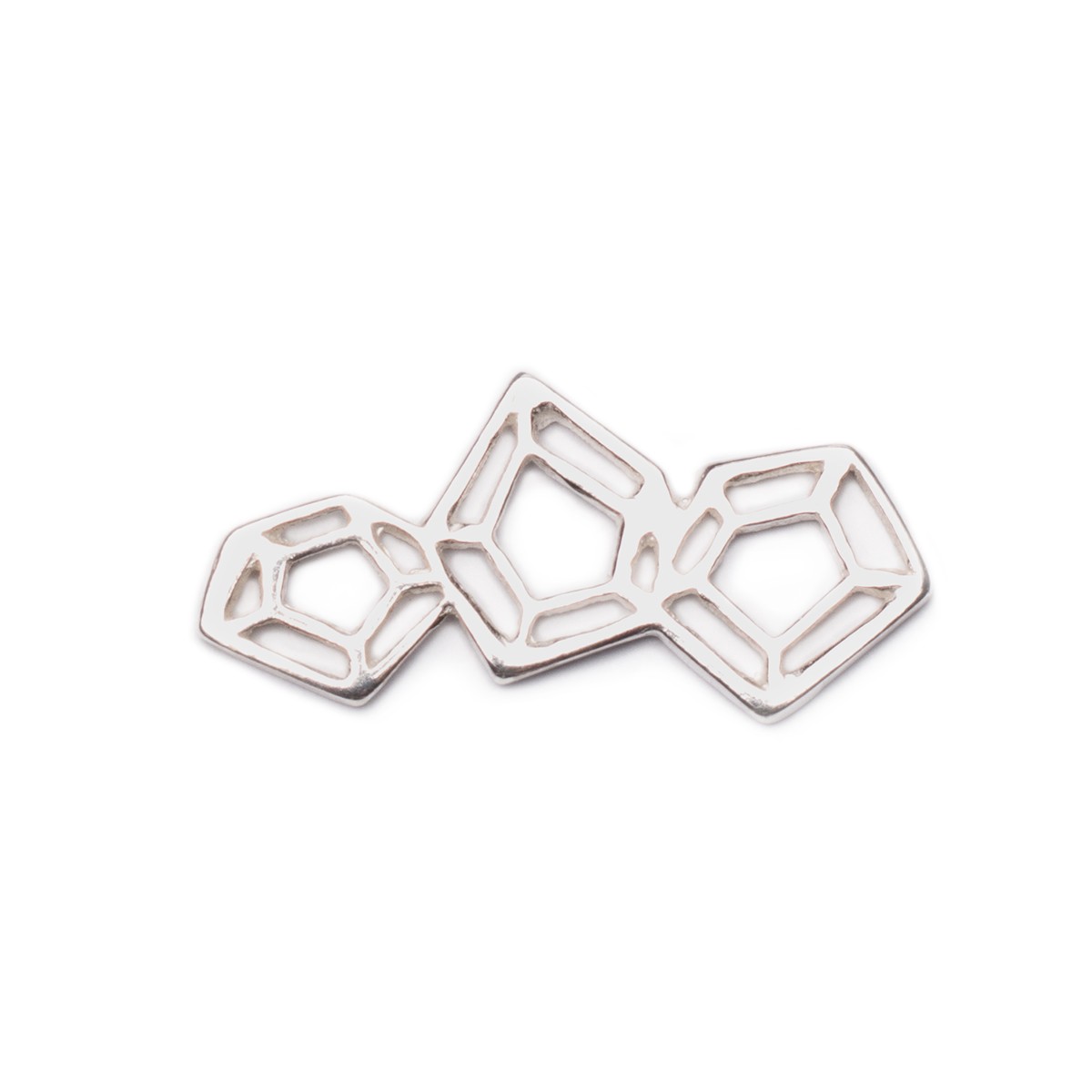 Sterling Silver Geometric Cluster Connector Link