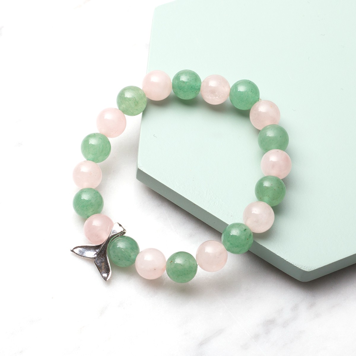 kids rose quartz and aventurine bracelet1.jpg