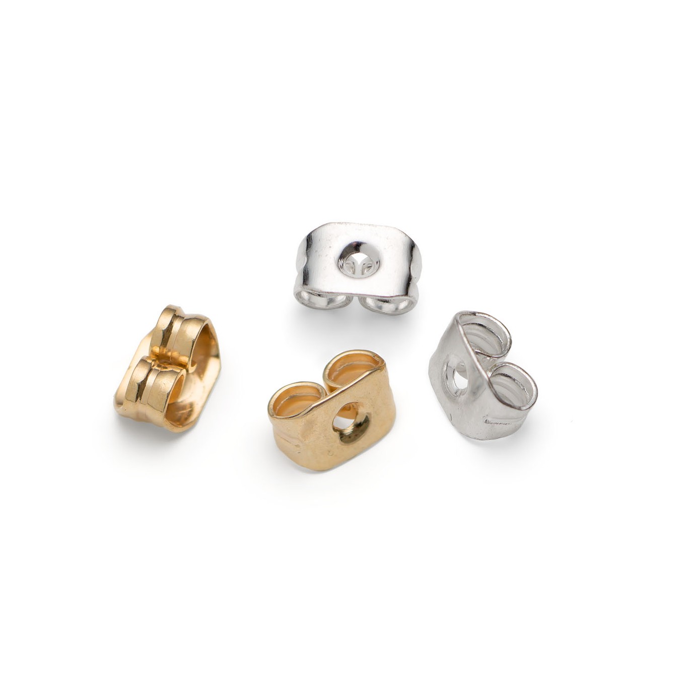 Plated Medium Earring Backs (Pack of 50)