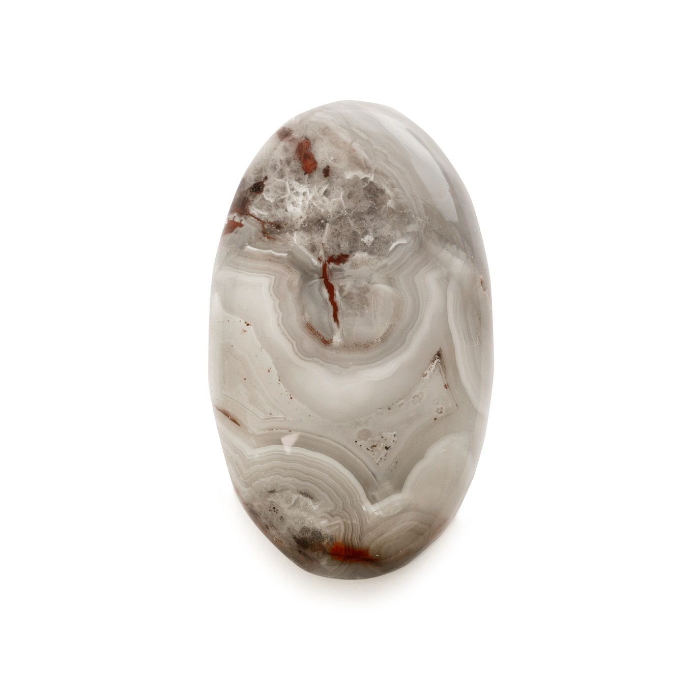Crazy Lace Agate Freeform Cabochon, Approx 42x24.5mm