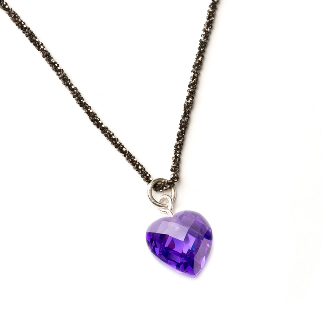 amethyst top drilled necklace