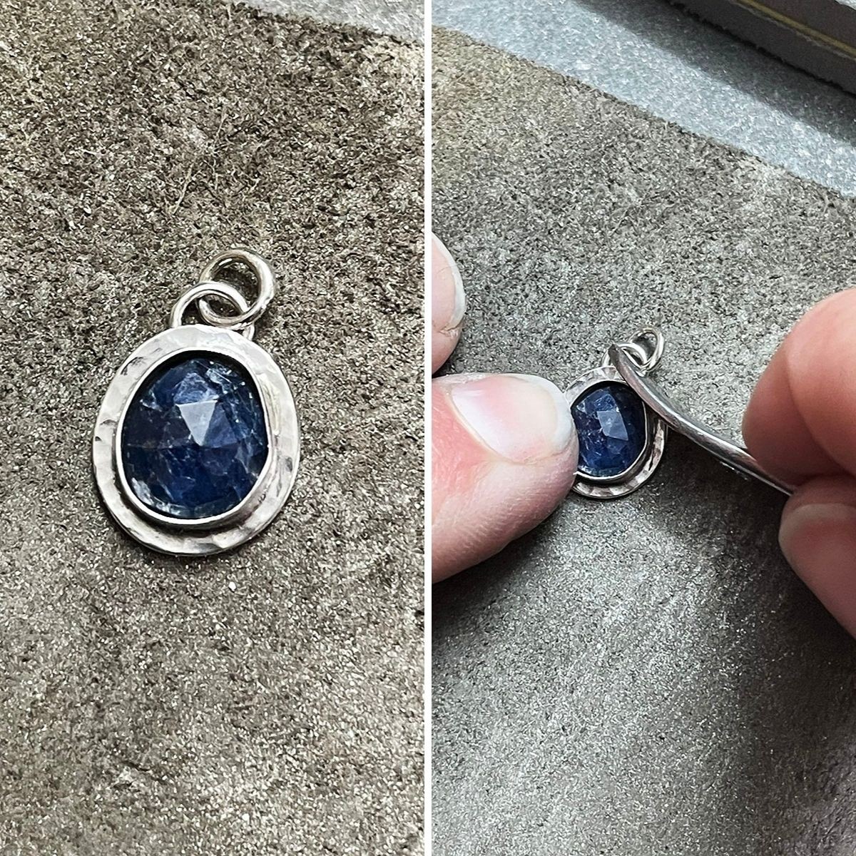 gemstone slice pendant tutorial