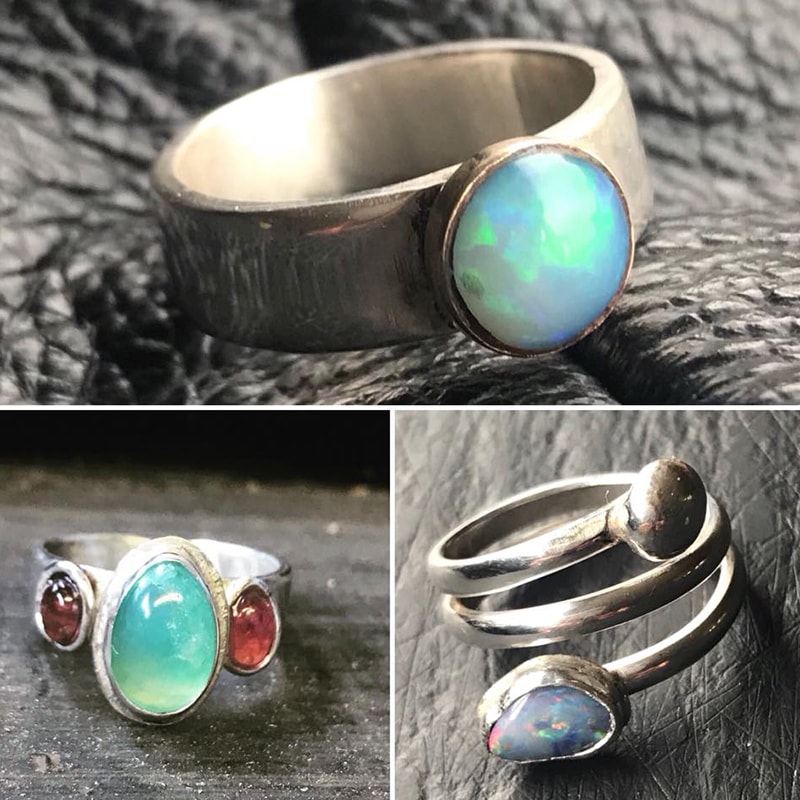 opal gemstone jewellery designs