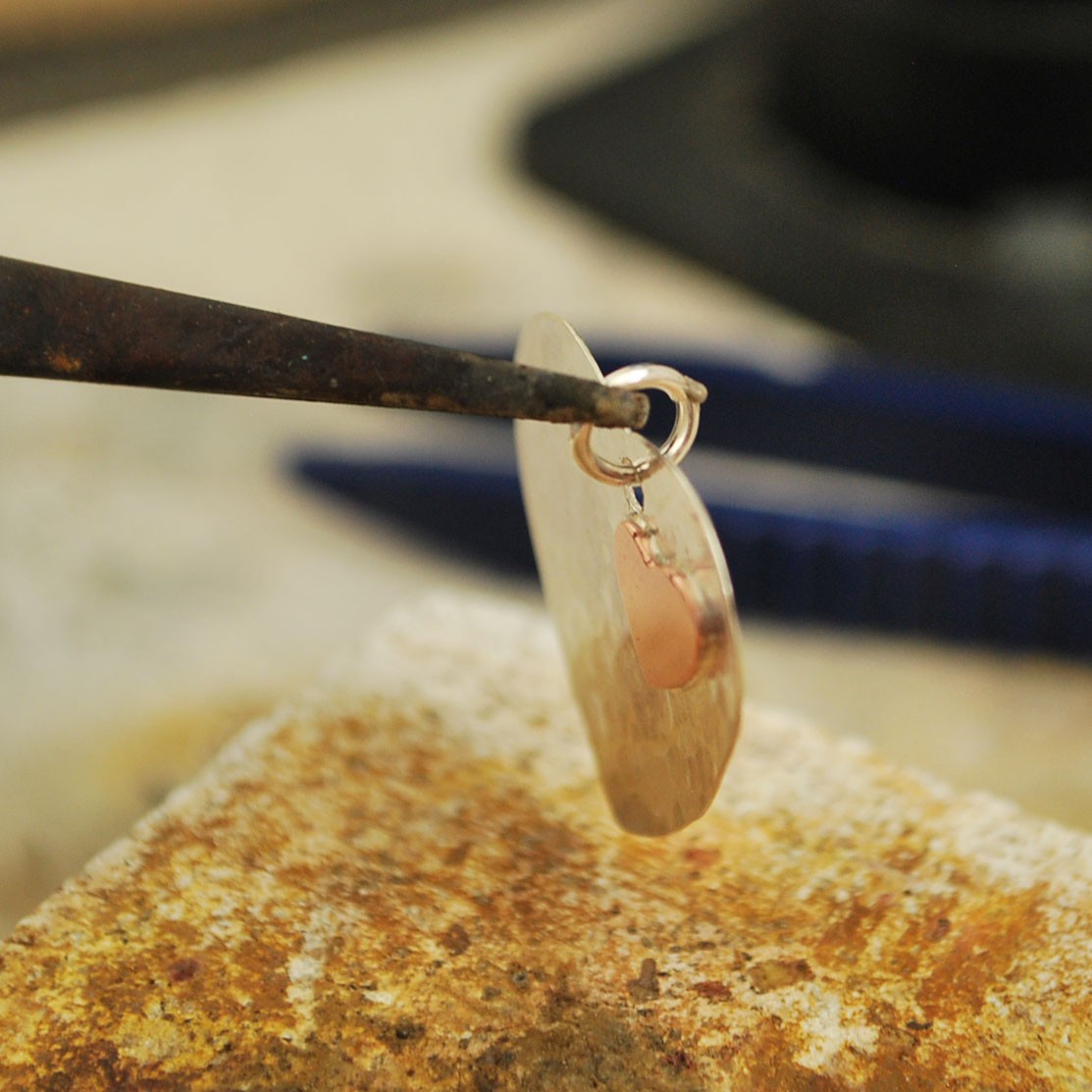 hammered pendant