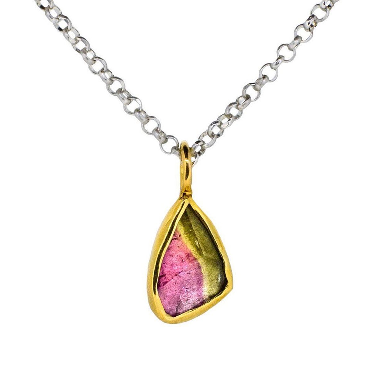 watermelon tourmaline pendant