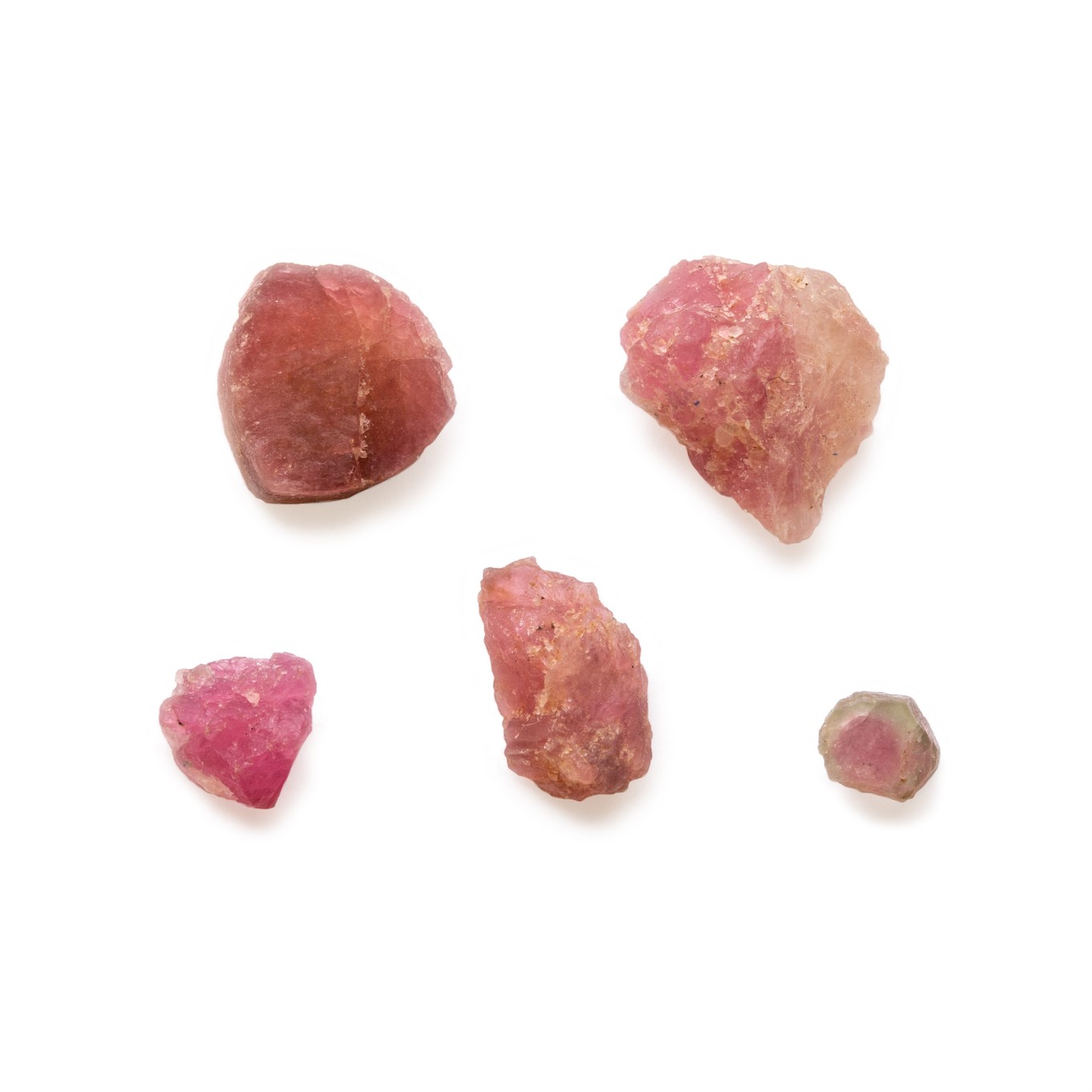 Pink Tourmaline Rough Natural Crystals (Undrilled) - Various sizes