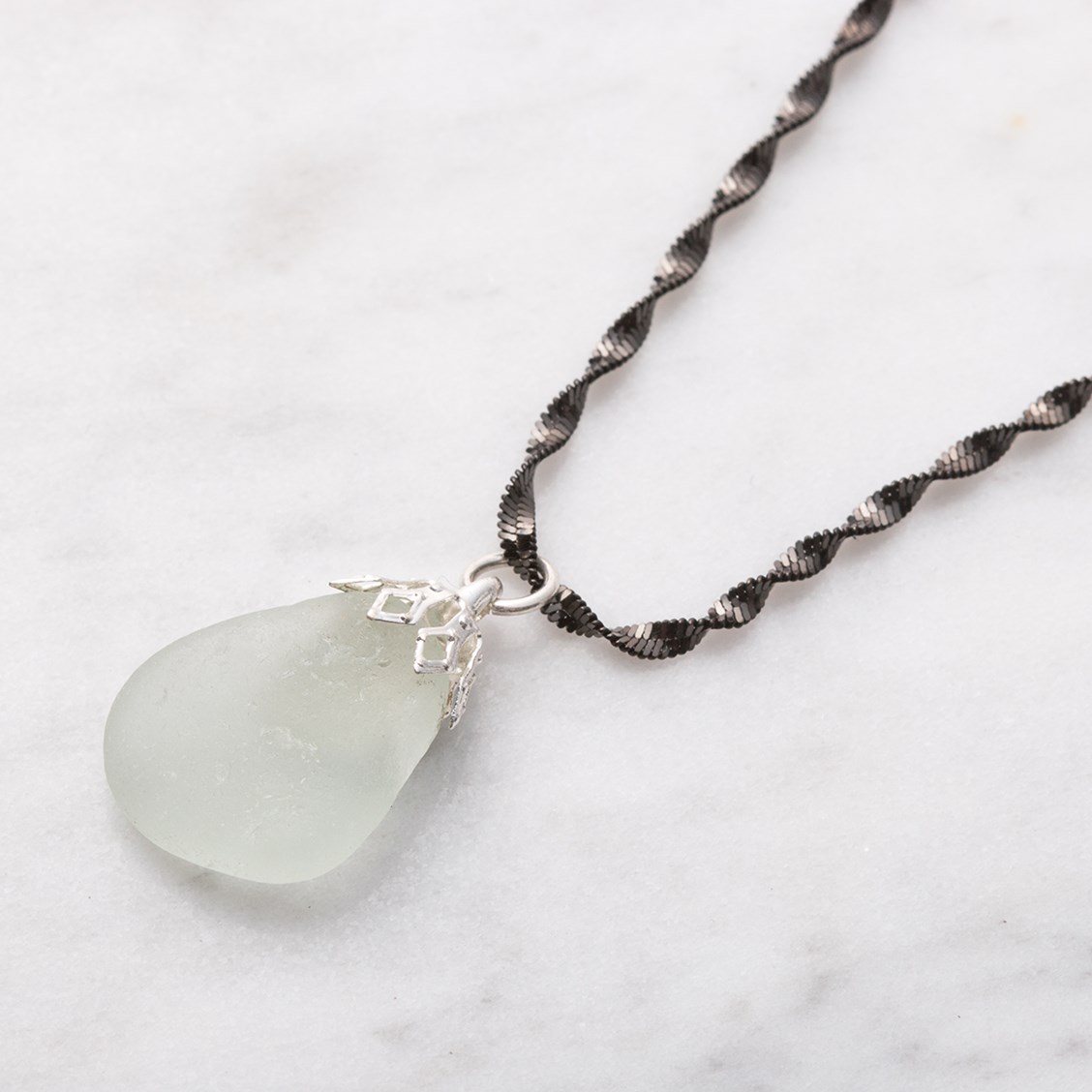 sea glass bell cap necklace.jpeg