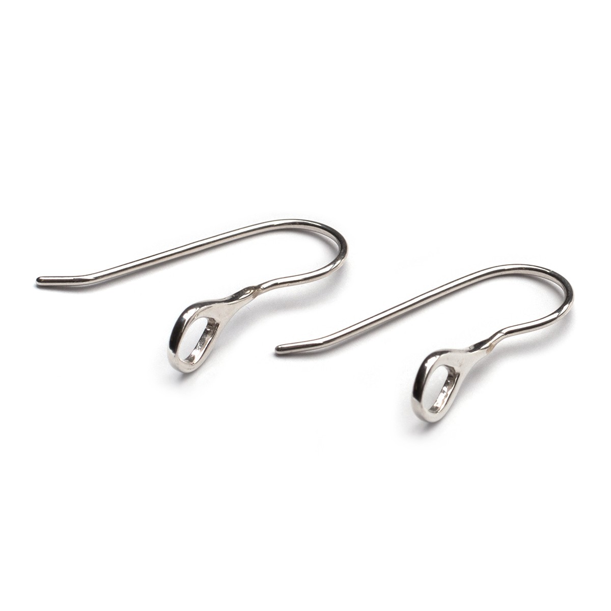 Sterling Silver Shepherds Crook Earwires with Decorative Teardrop Loop