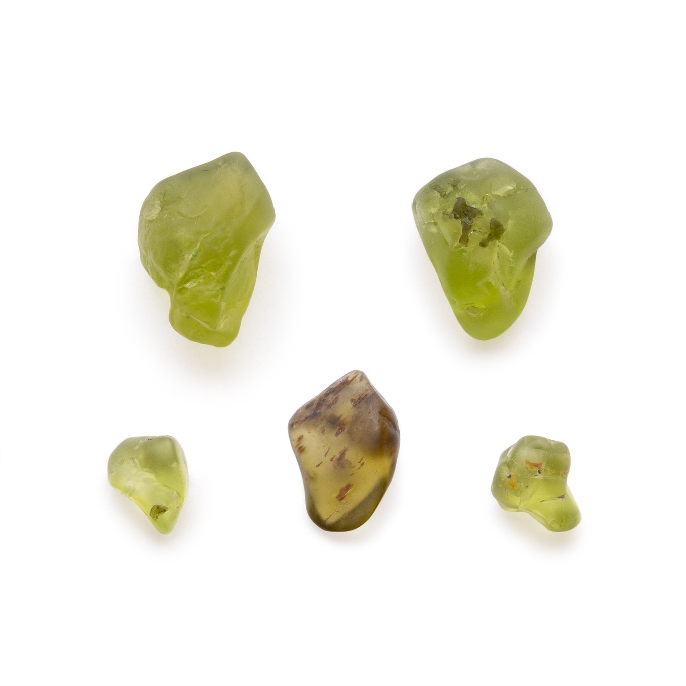 Natural Peridot Tumbled Polished Stones (Undrilled) - Various Sizes