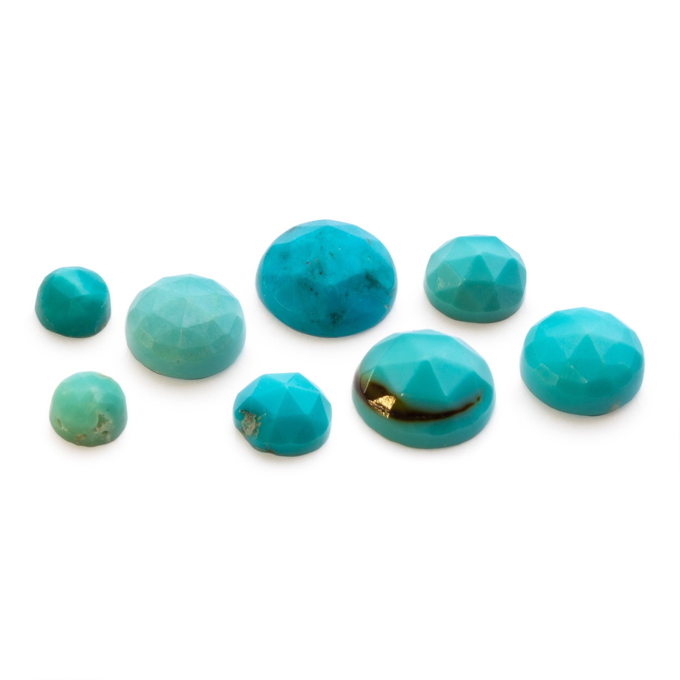 Turquoise Rose Cut Cabochons