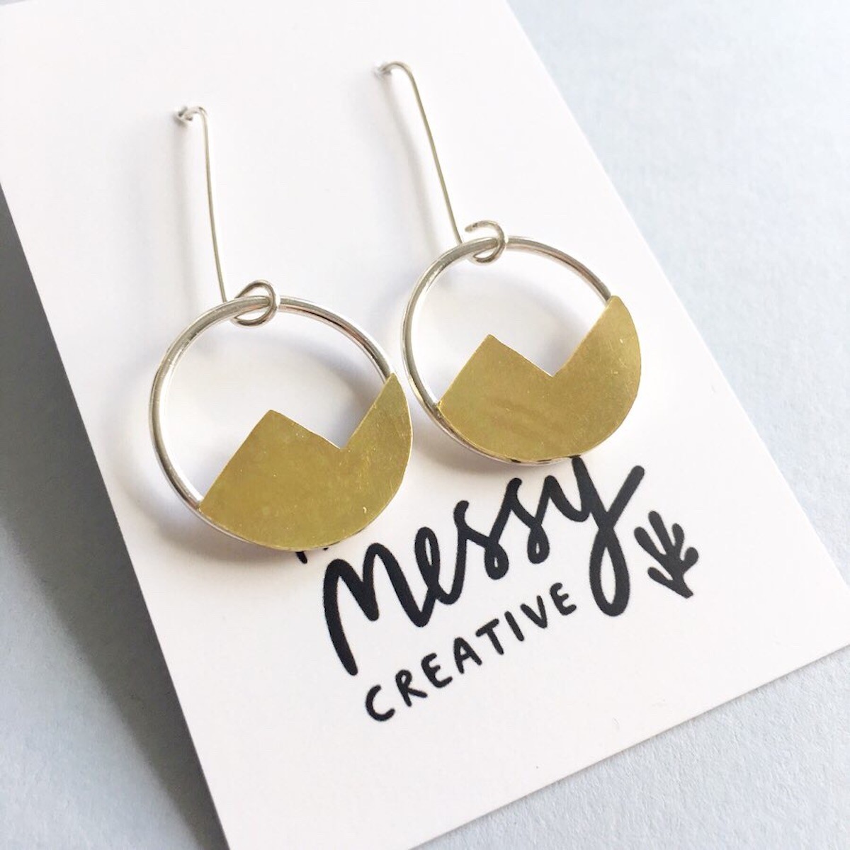 brass & polymer clay earrings