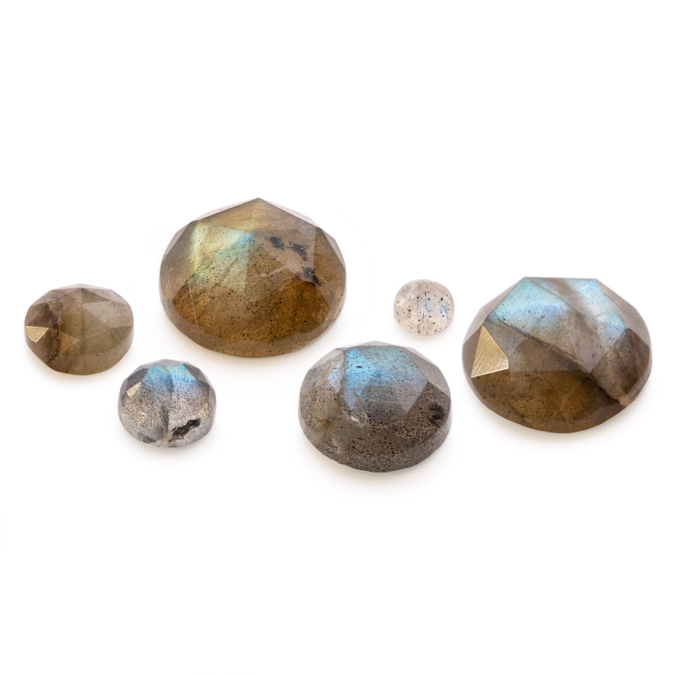 Labradorite Rose Cut Cabochons