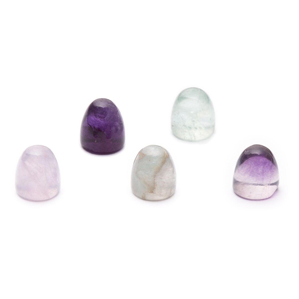 Fluorite Bullet Shaped Cabochons, Approx 5mm