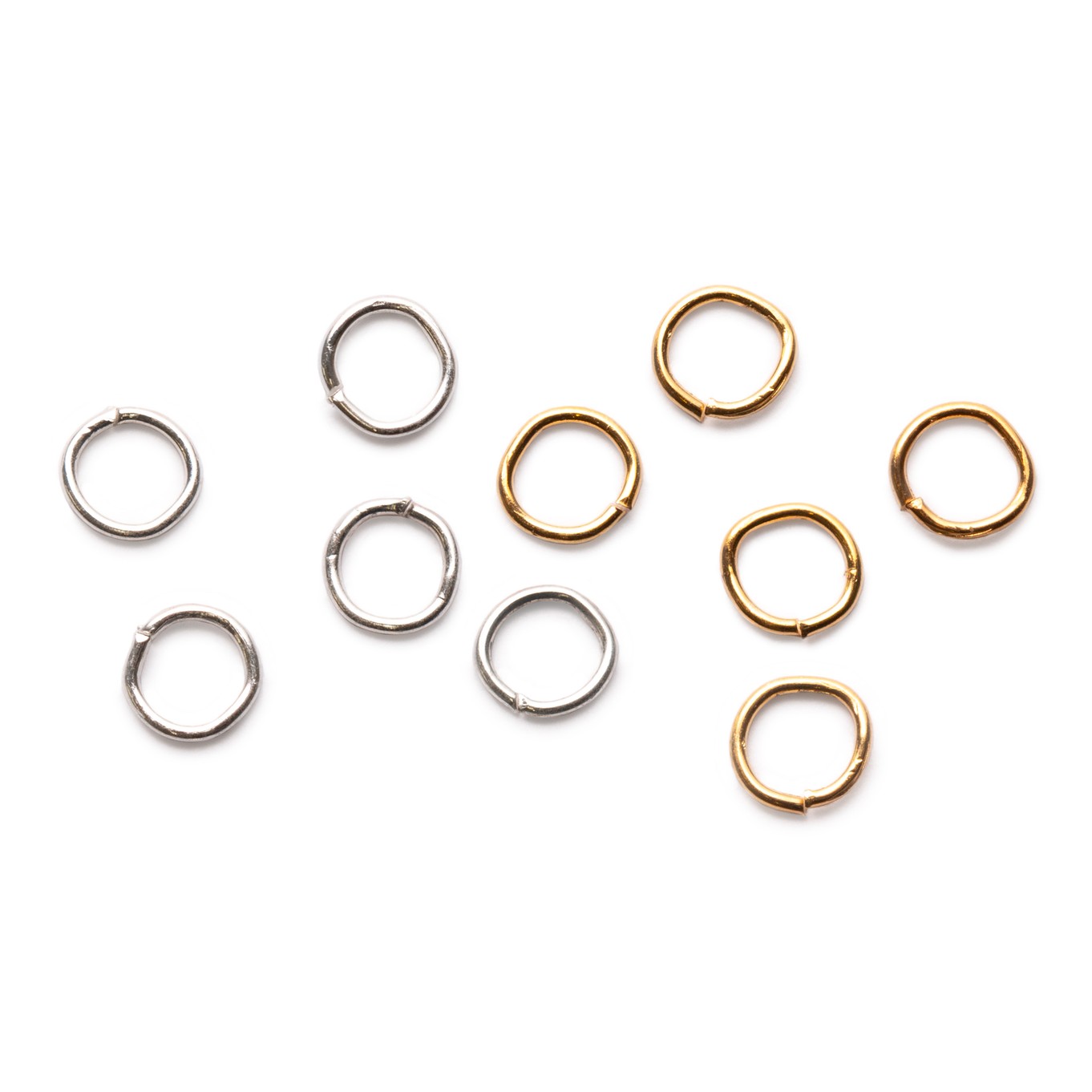 Plated 4mm Round Jump Rings, (Pack of 50)