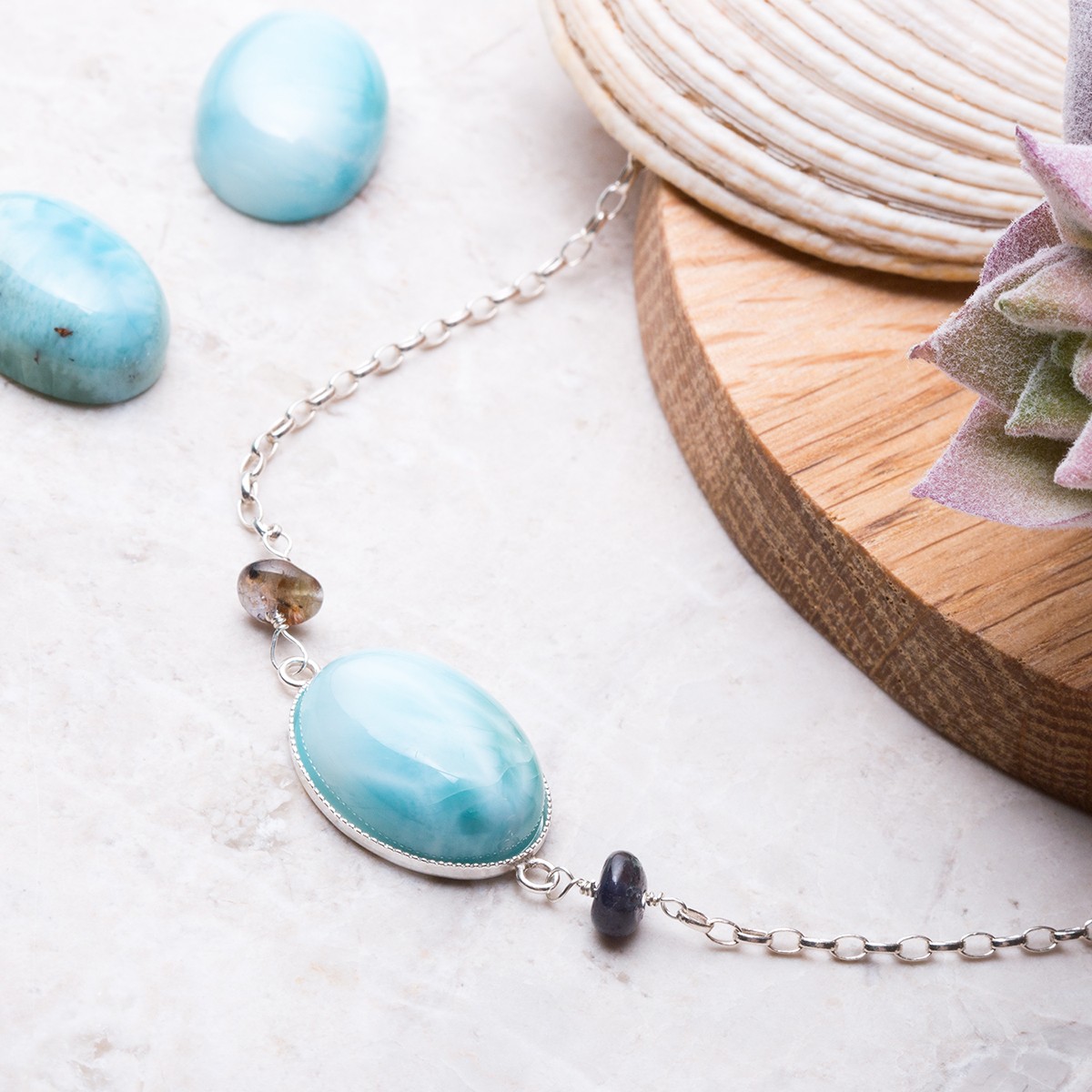 Larimar & Iolite Necklace