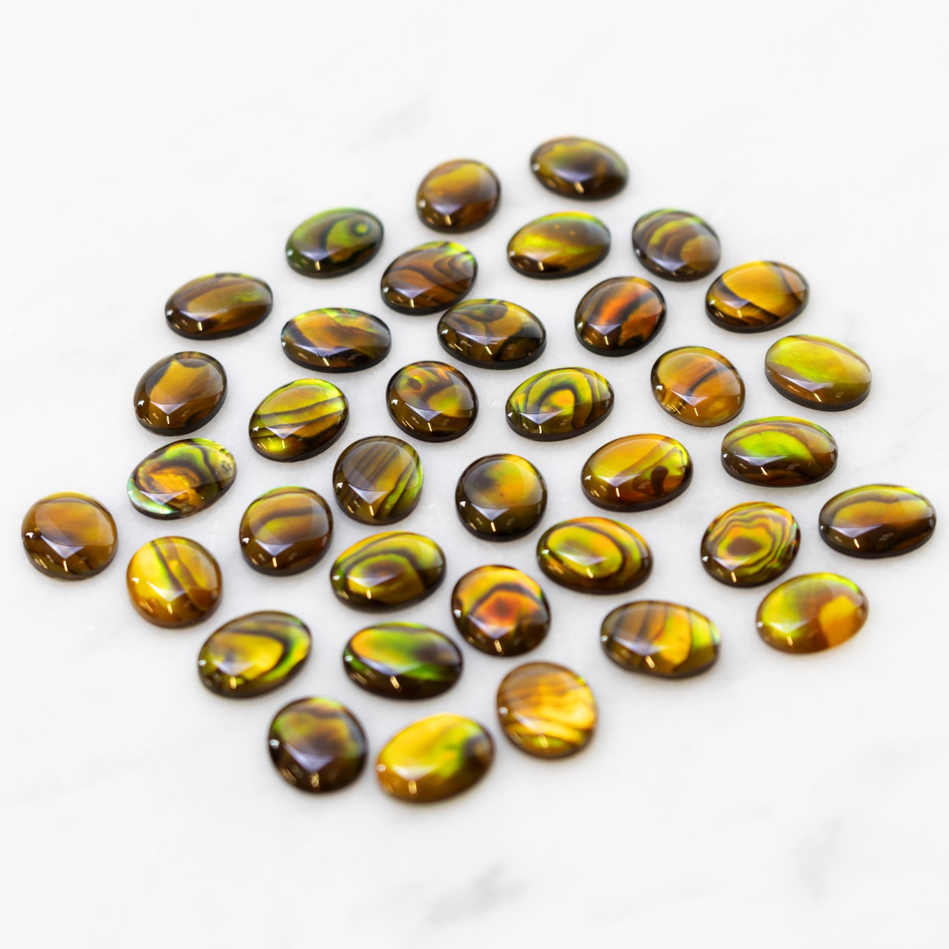 Bronze Paua Shell Cabochons 10x8mm Oval