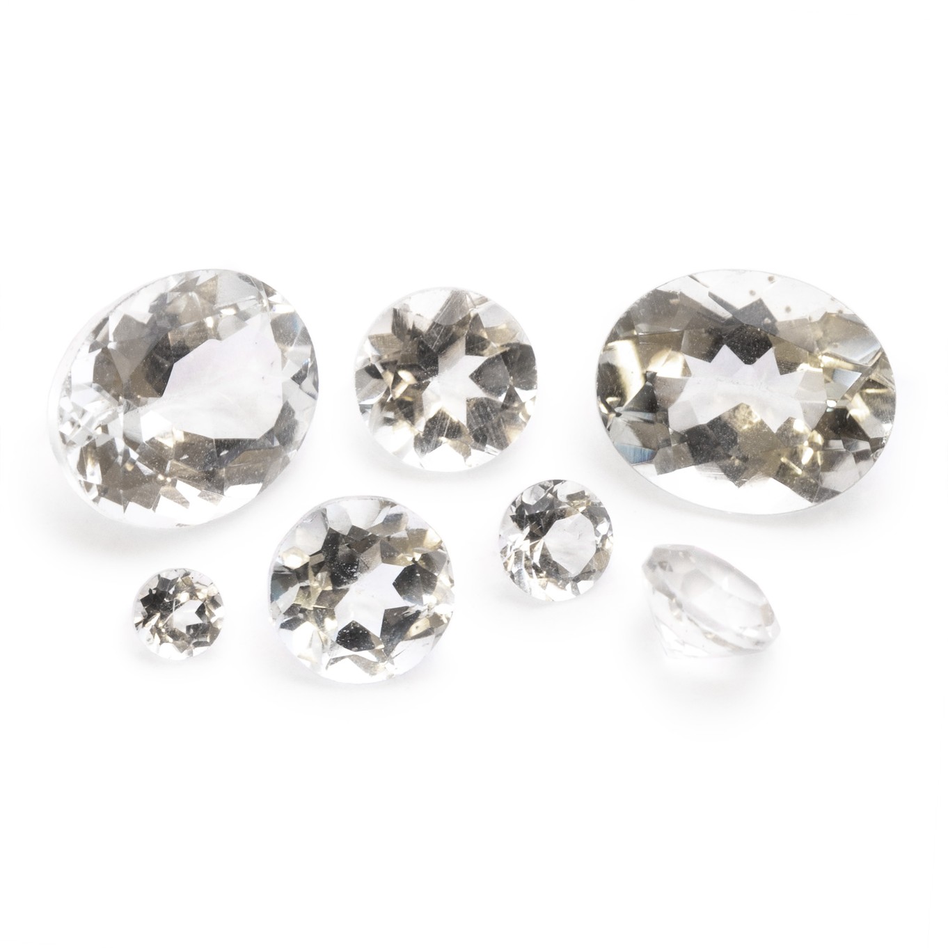 White Topaz Faceted Stones