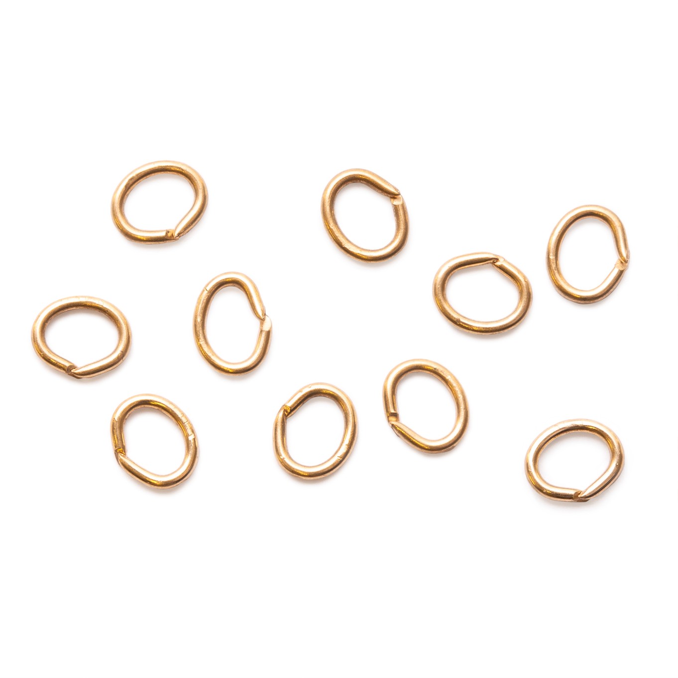 Gold Filled 5mm Oval Jump Rings, Pack of 10