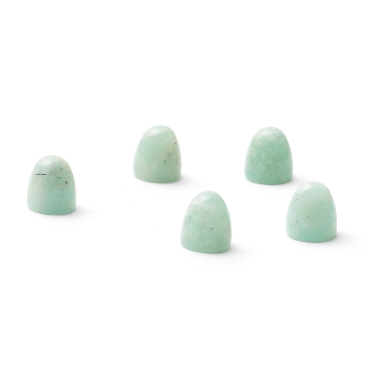 Amazonite Bullet Shaped Cabochons, Approx 5mm