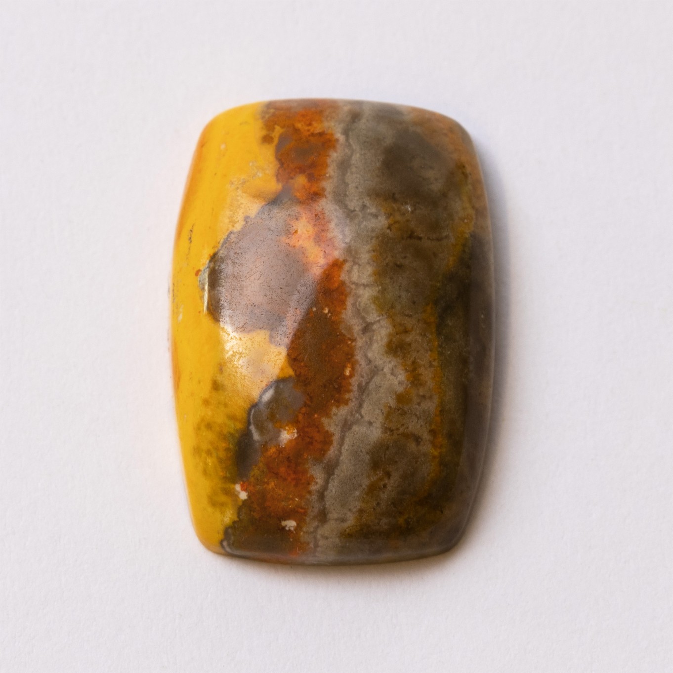 Bumblebee Jasper Freeform Cabochon, Approx 21x14.5mm