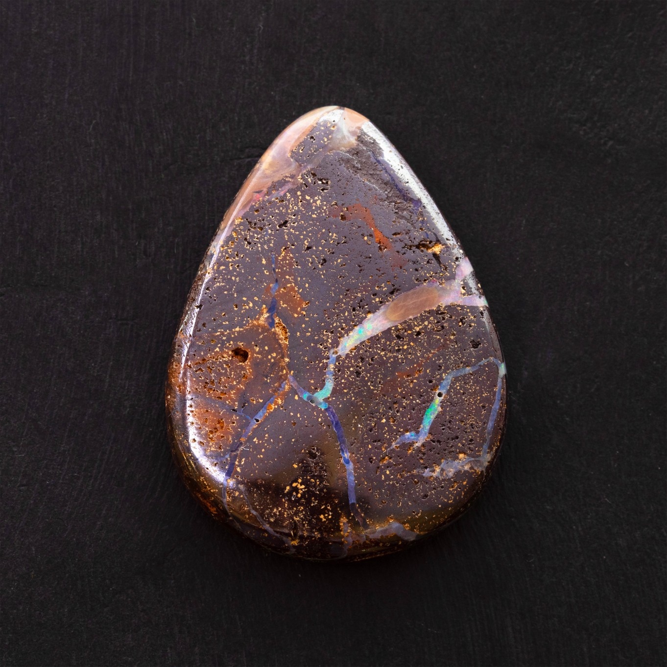 Freeform Australian Boulder Opal, Approx 27x20mm