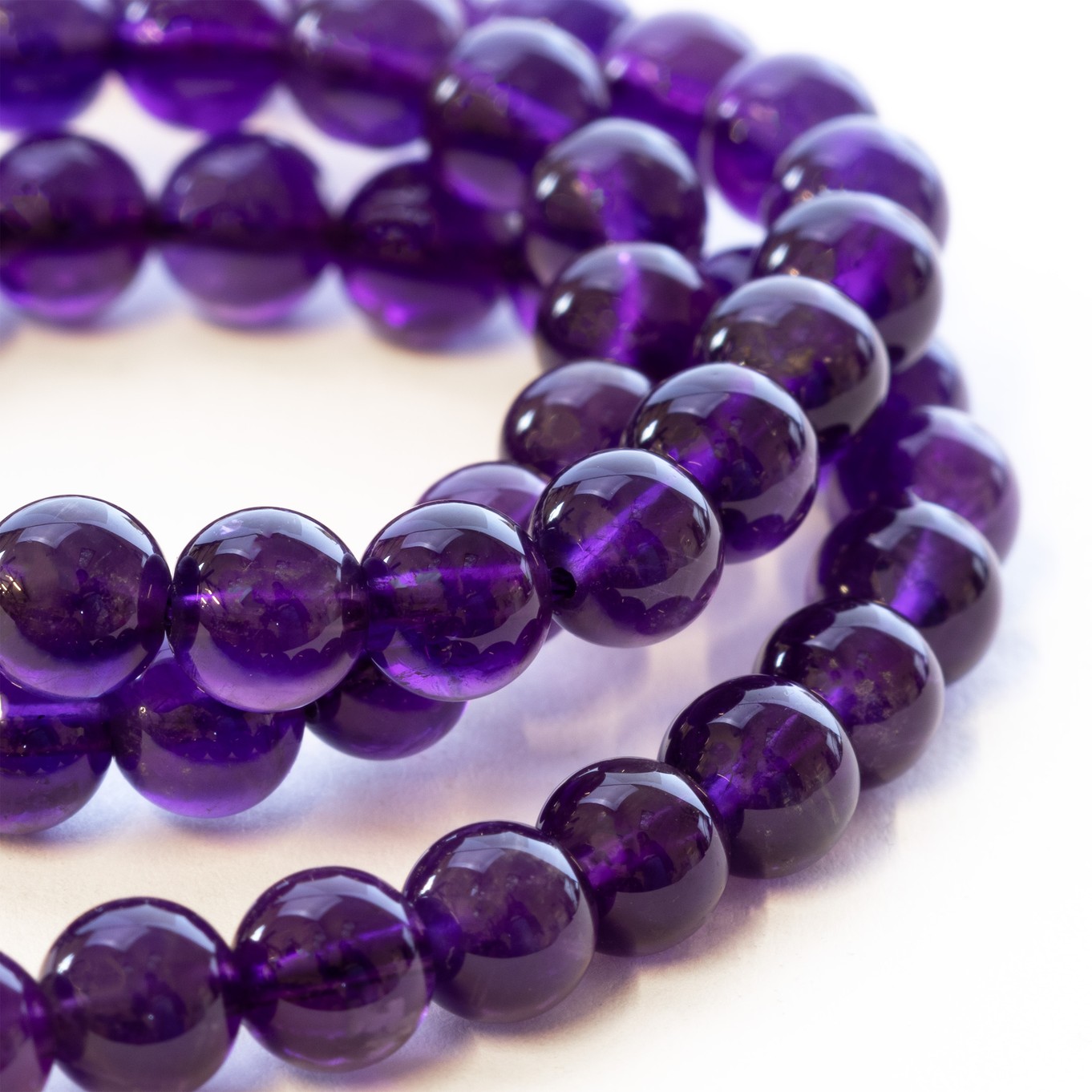 Dark Amethyst Round Beads - Various sizes