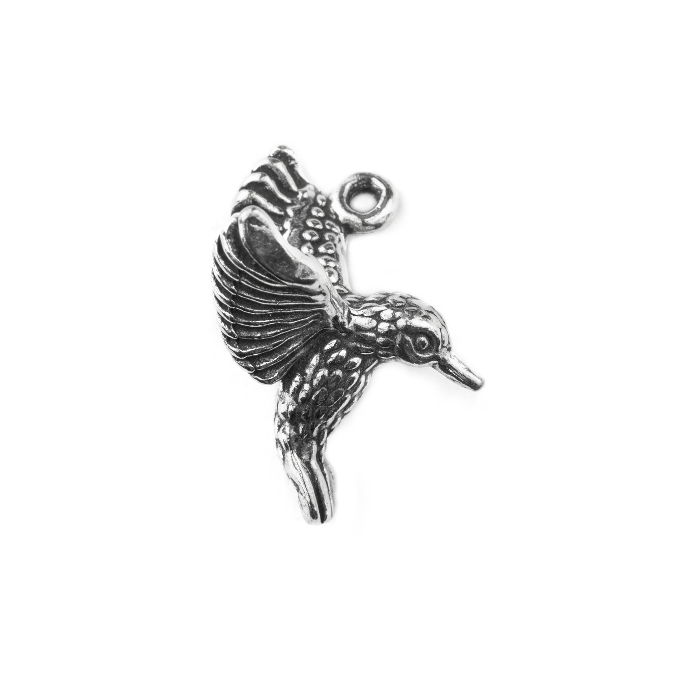 Sterling Silver Large Hummingbird Charm