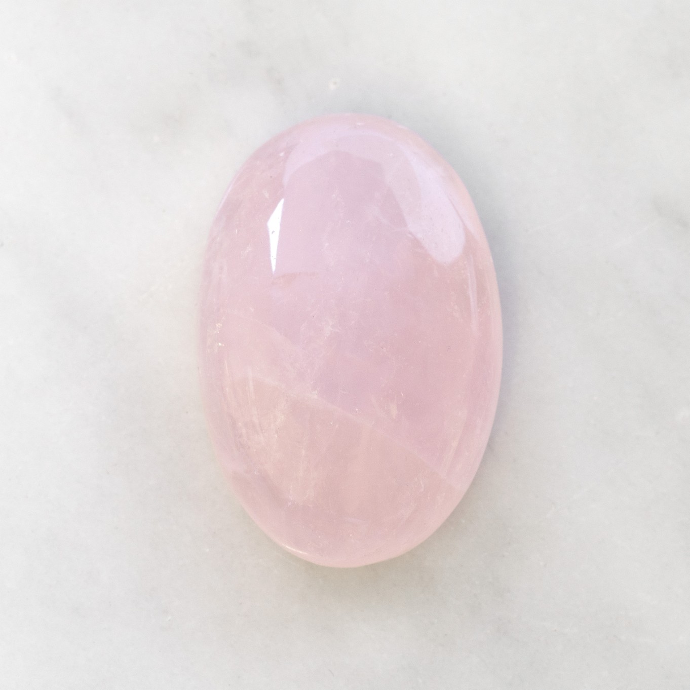 Rose Quartz Freeform Cabochon, Approx 30x19.5mm