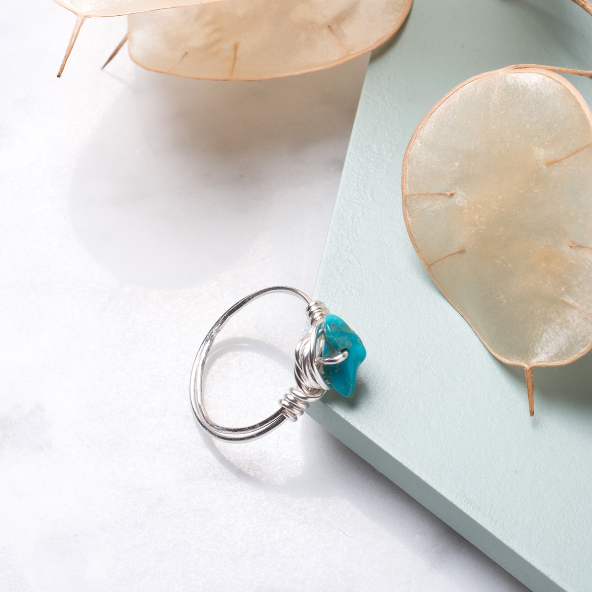 turquoise chip ring