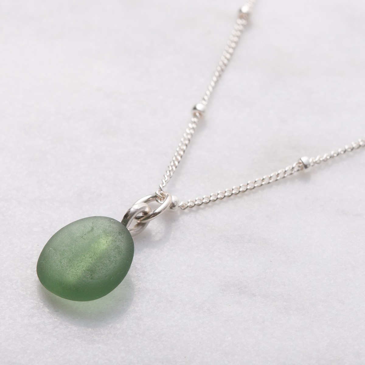 Sea Glass Satellite Necklace