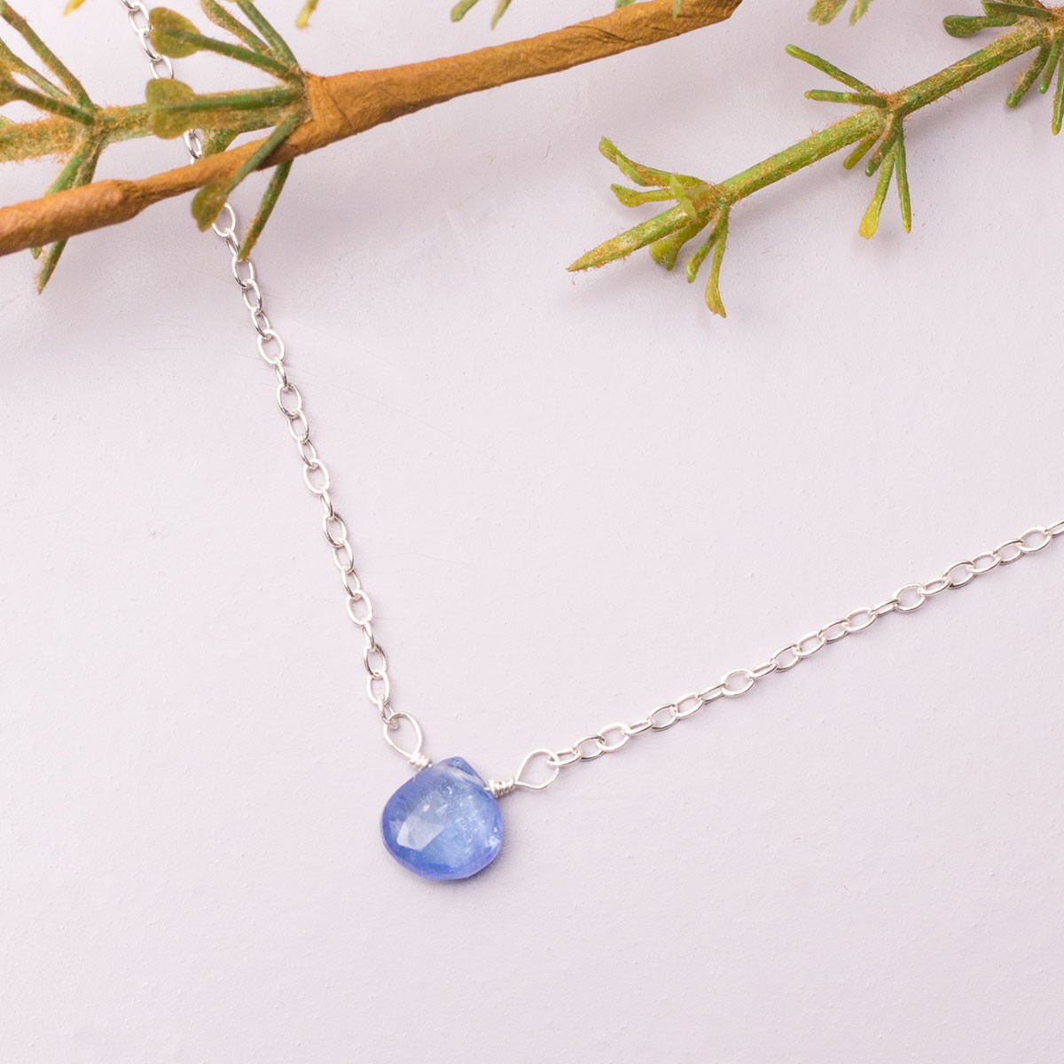 tanzanite briolette necklace