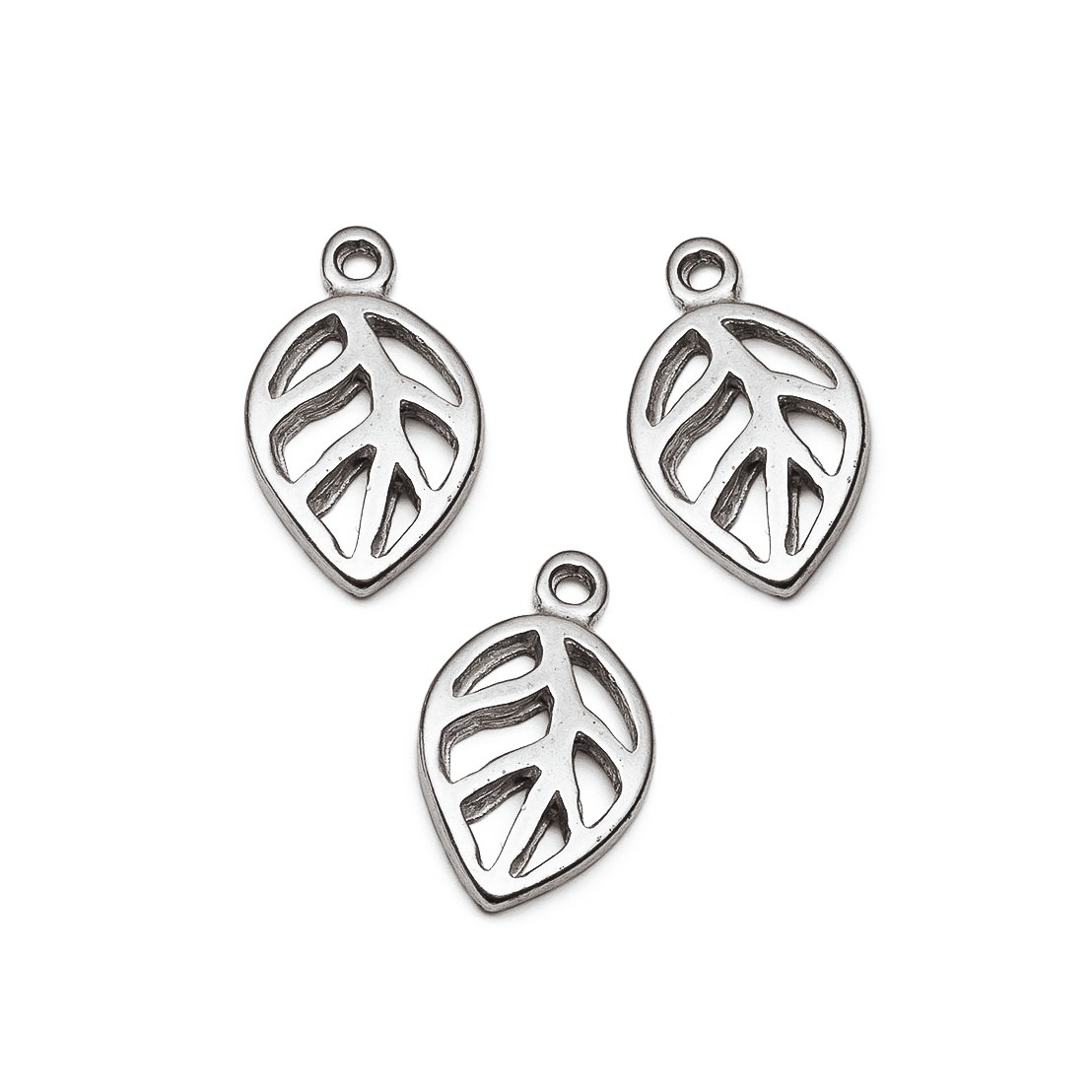 Sterling Silver Open Leaf Charm