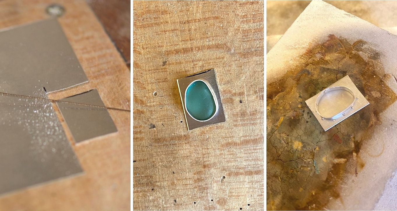 sarah bird sea glass ring tutorial