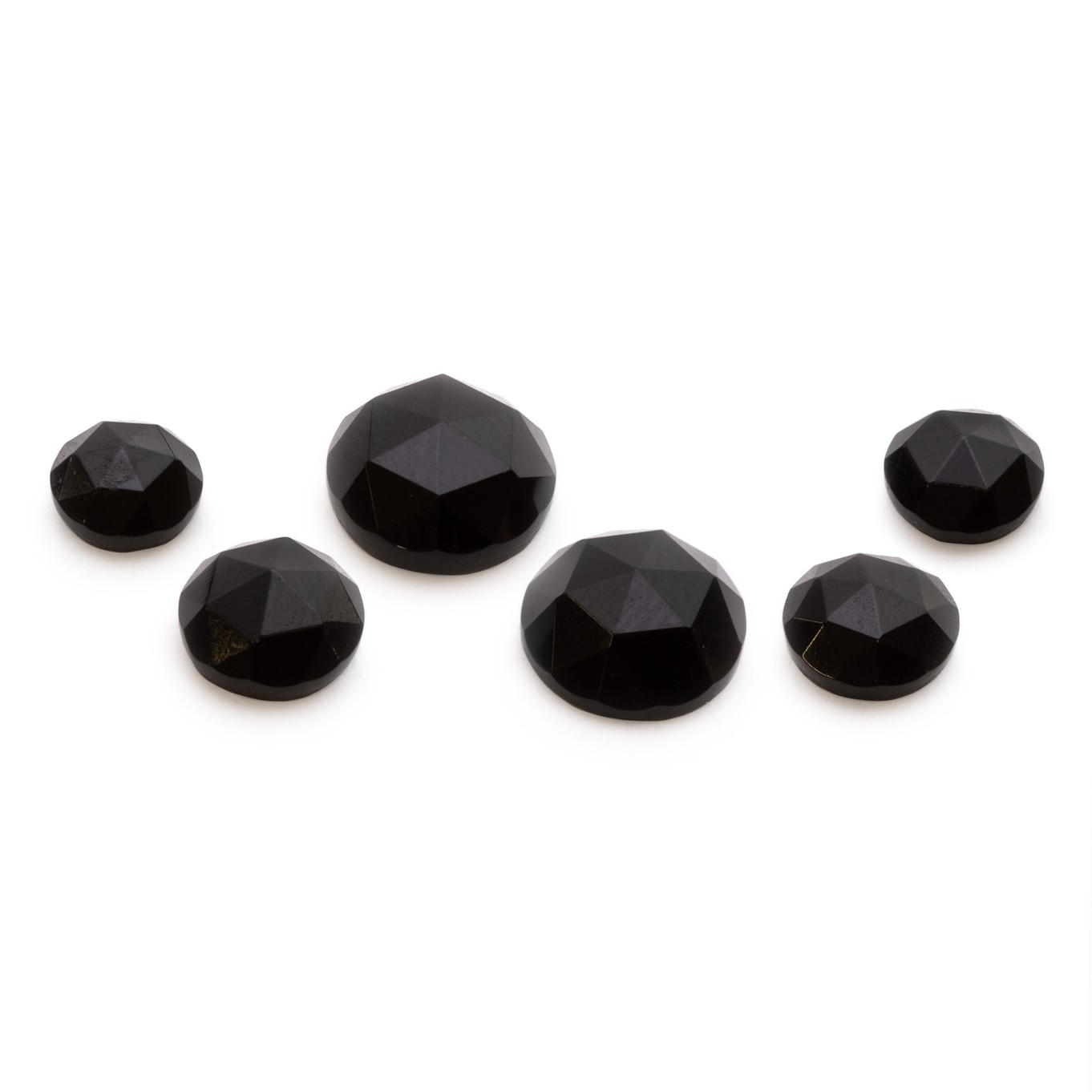 Black Onyx Rose Cut Cabochons