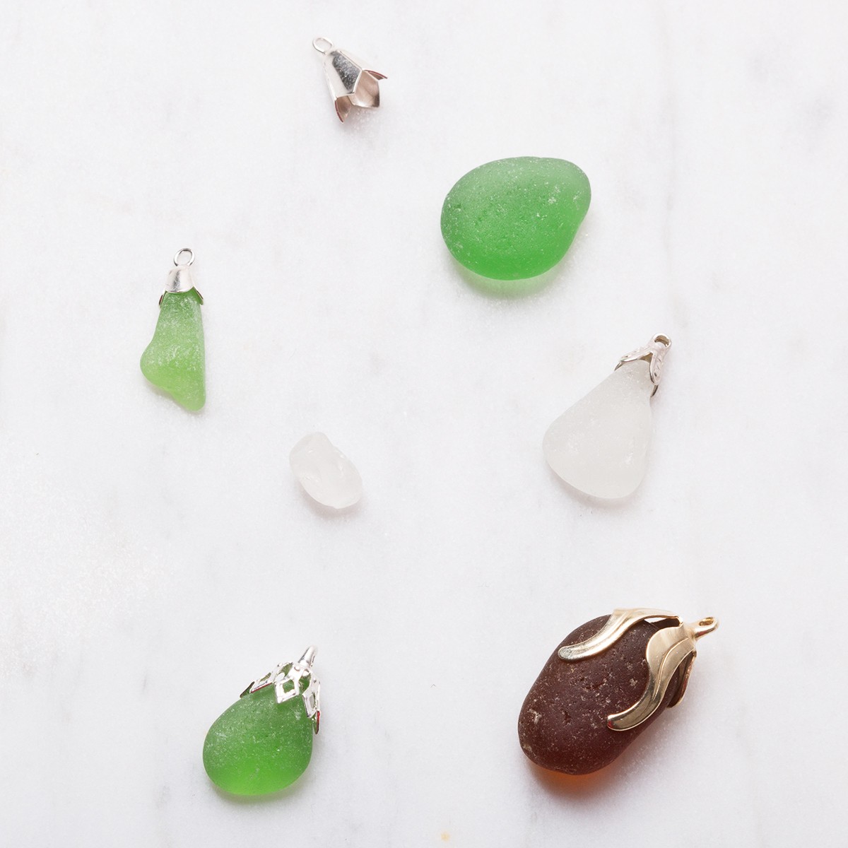 sea glass bails