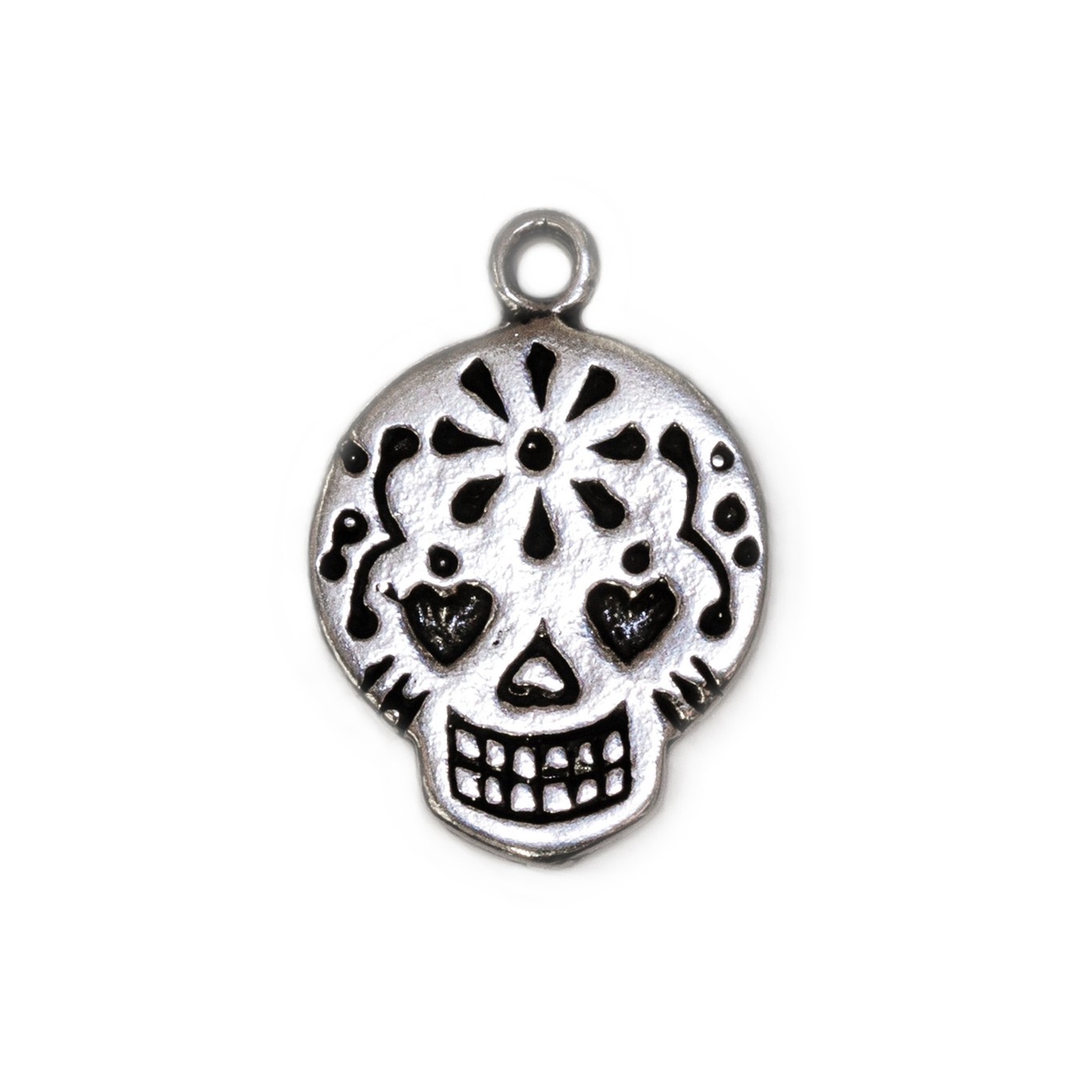 Sterling Silver Sugar Skull Charm