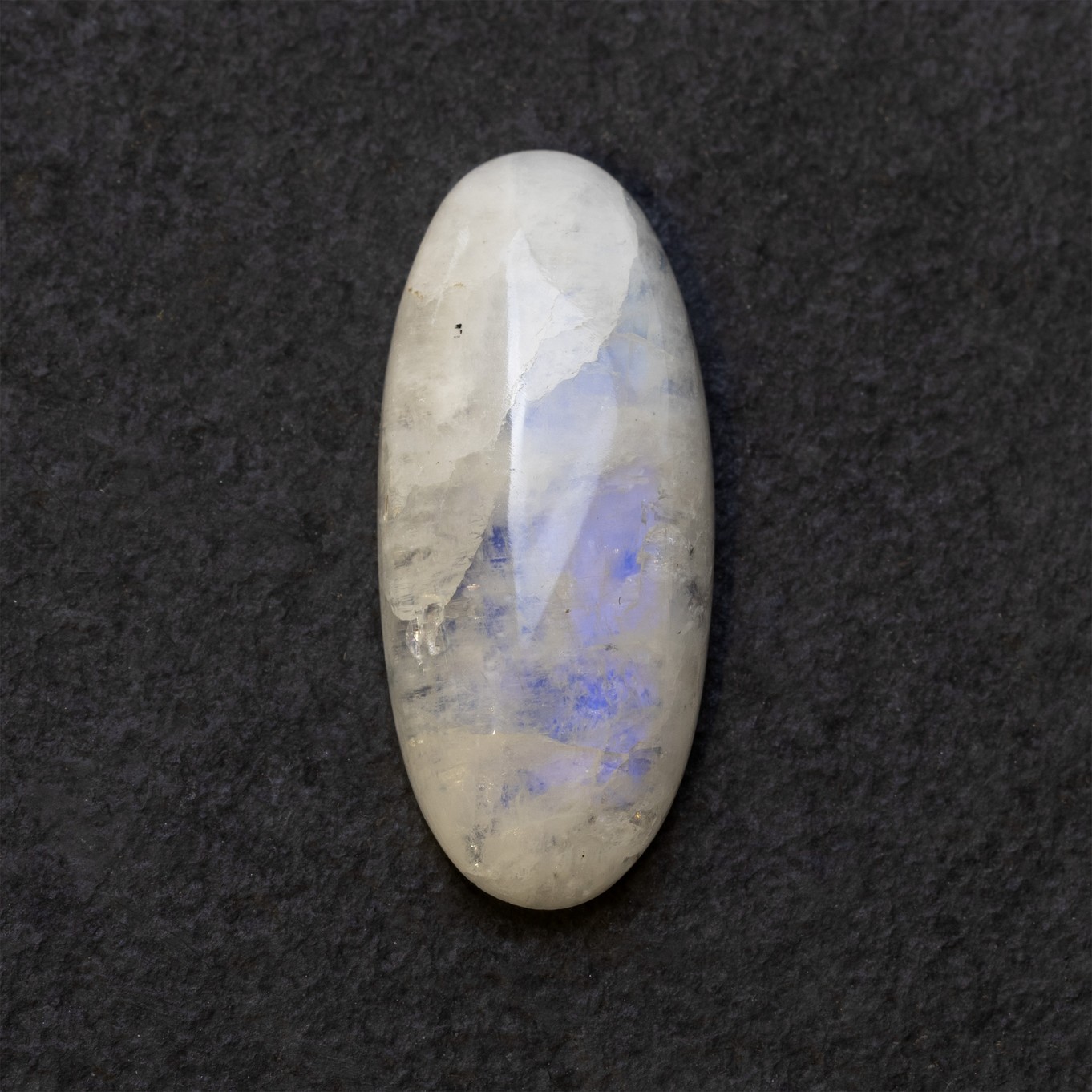 Rainbow Moonstone Freeform Cabochon, Approx 30x13mm