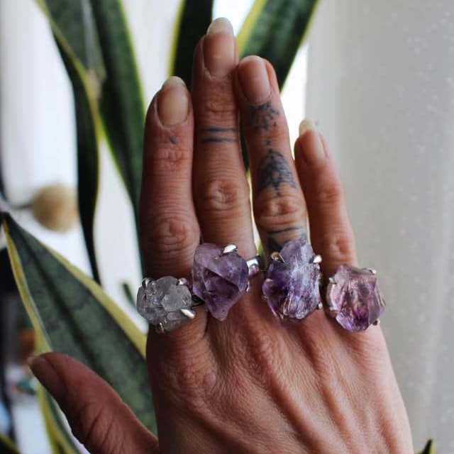 handmade amethyst jewellery