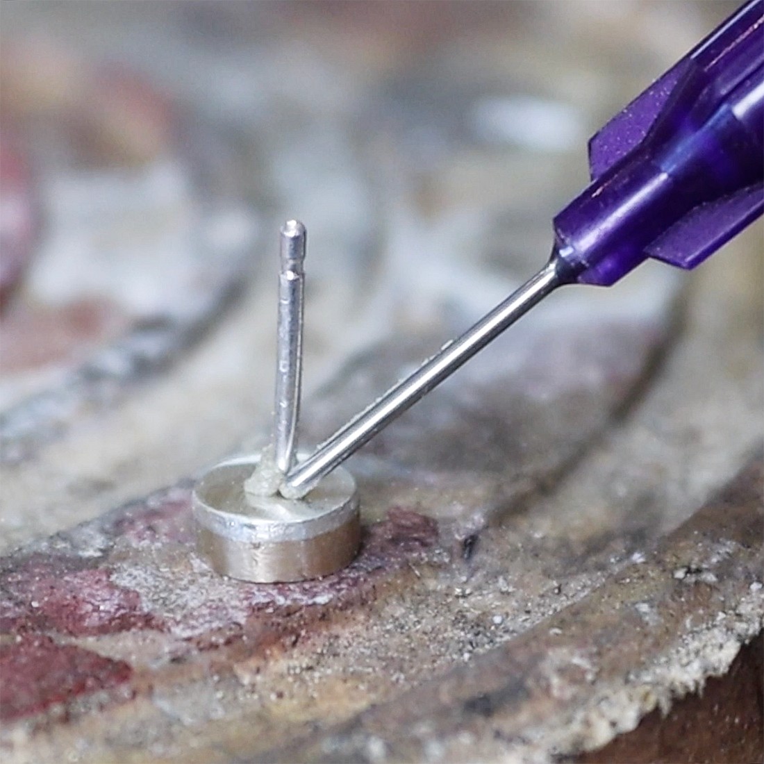 soldering on earring post