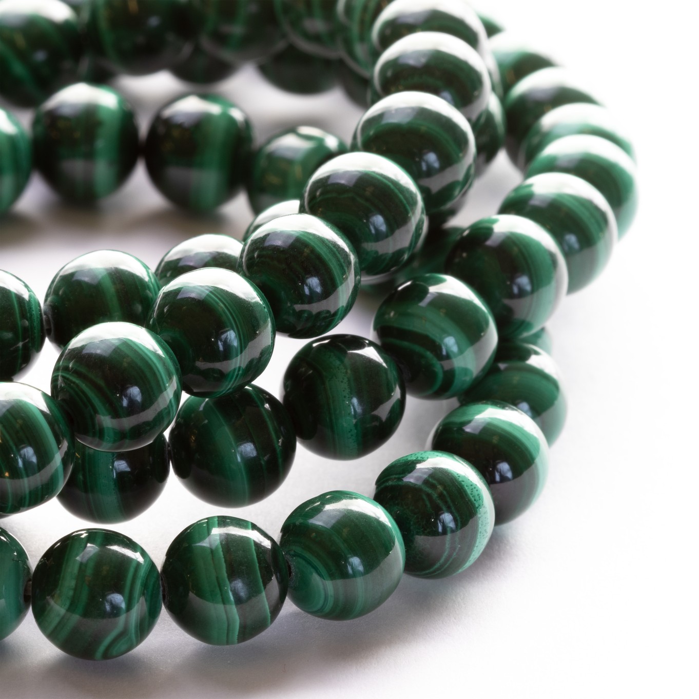 Malachite Round Beads - Various sizes