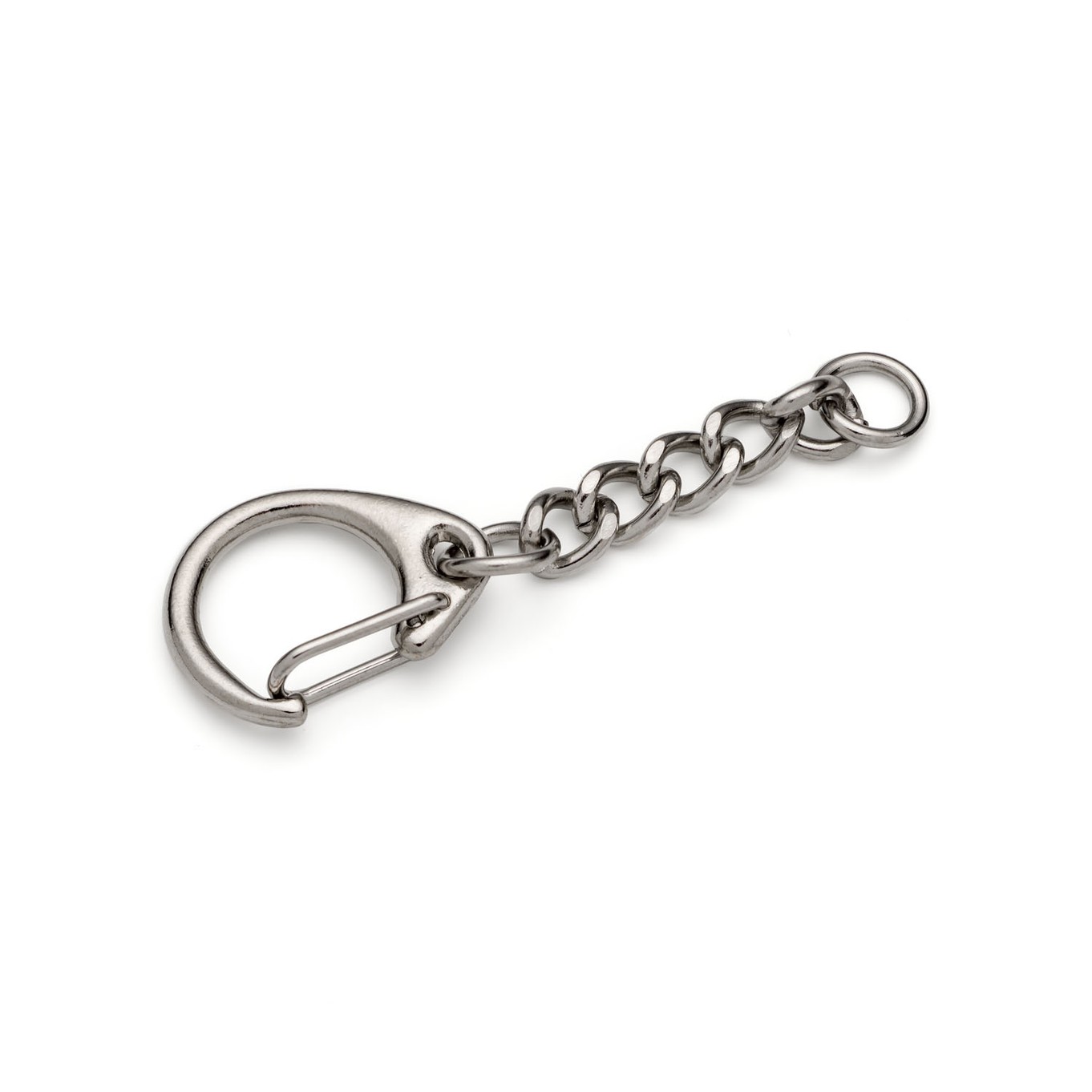 Nickel Plated Chain Link Keyrings (Pack of 10)