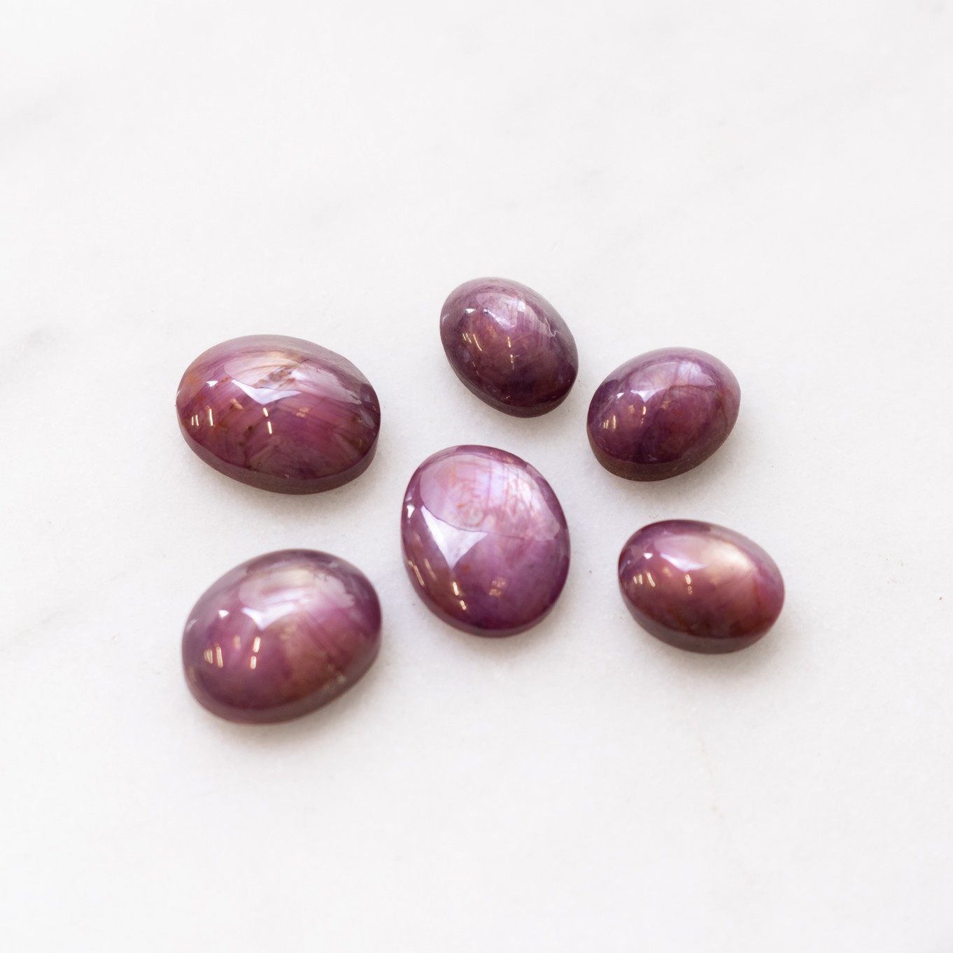 Ruby Star Cabochon Stones