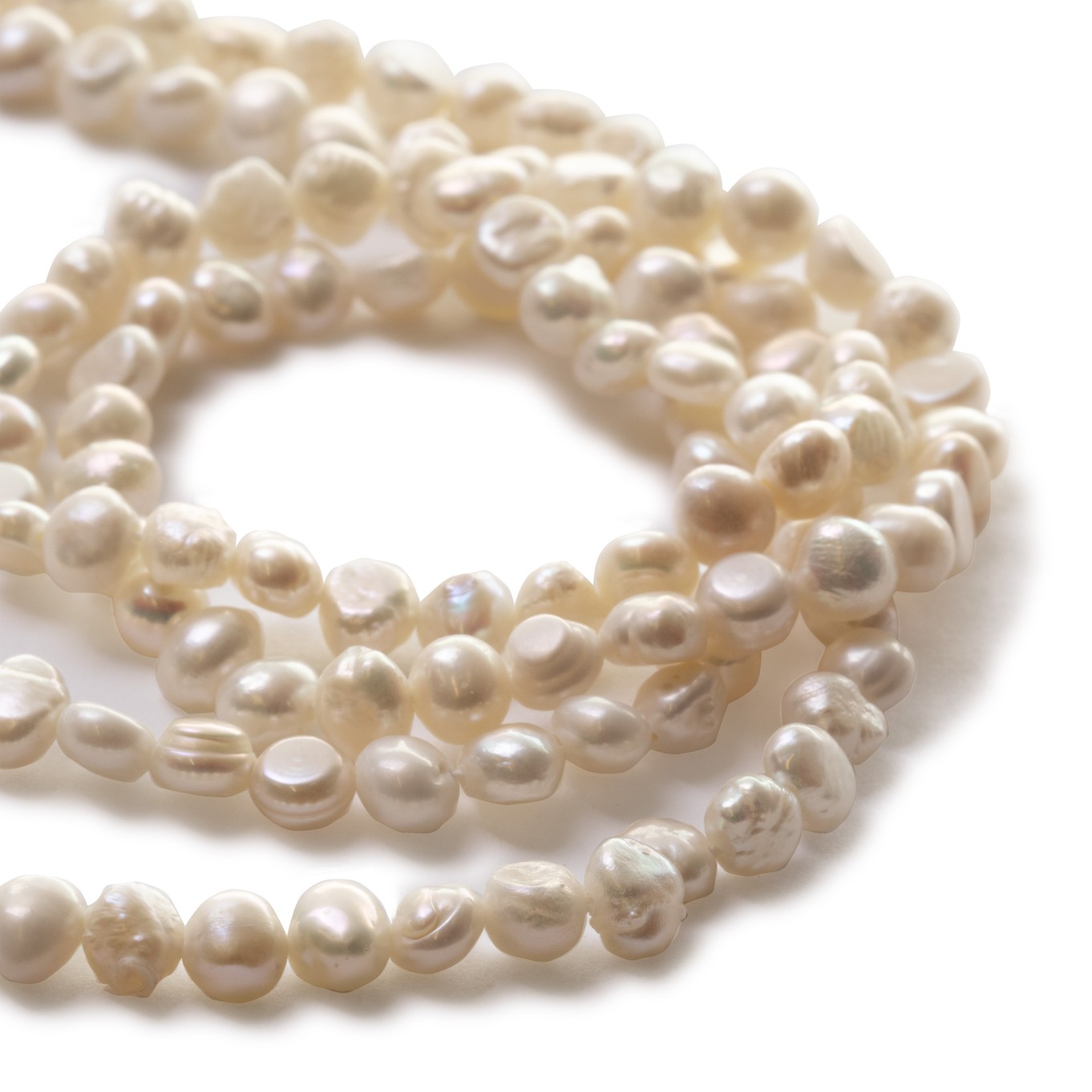 Cultured Freshwater Rustic White Pearls - Approx From 5.5mm