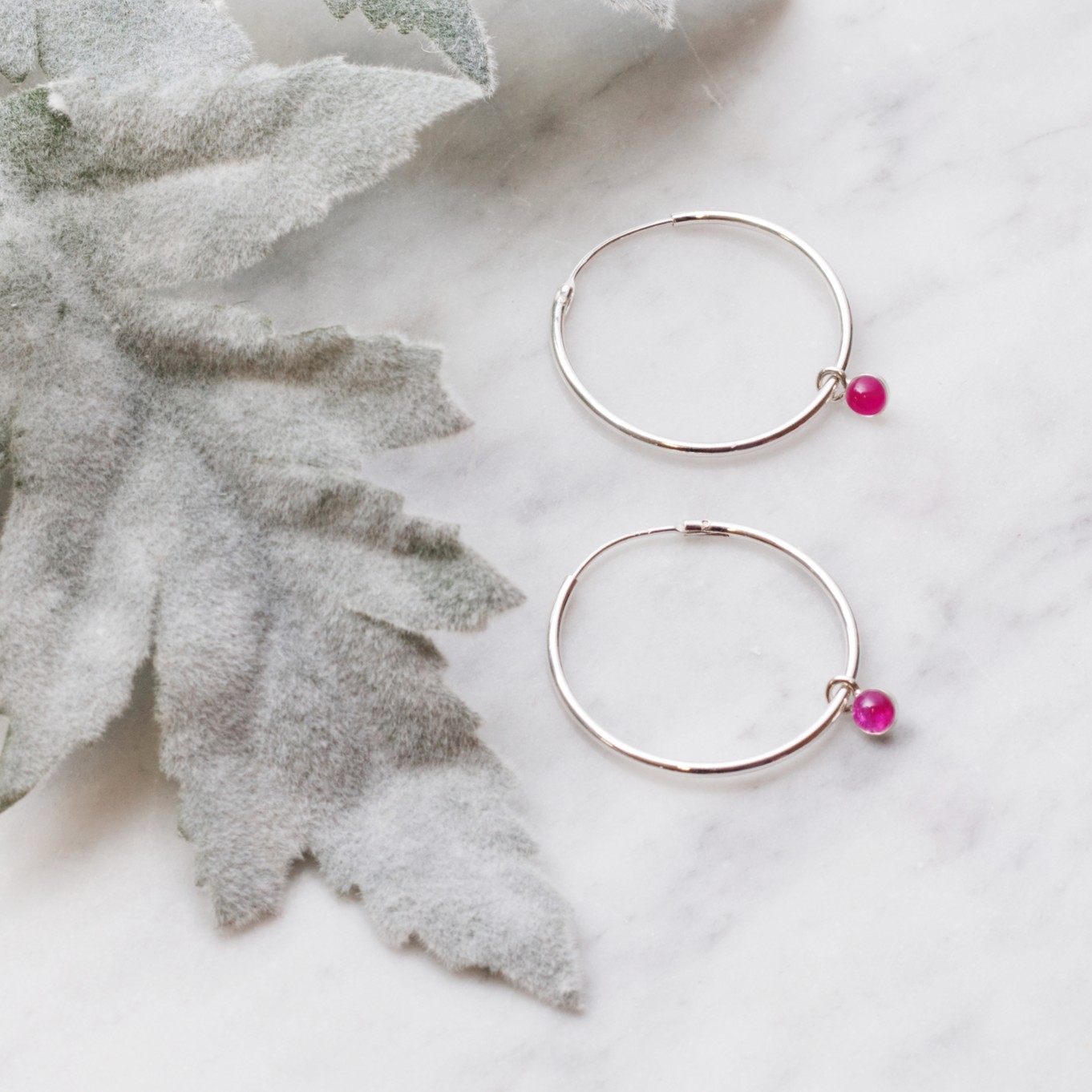 ruby pantone cabochon hoop earrings.jpg