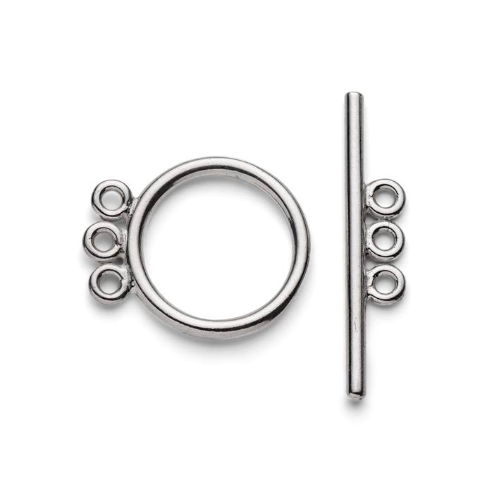 Sterling Silver Three Ring Toggle Clasp