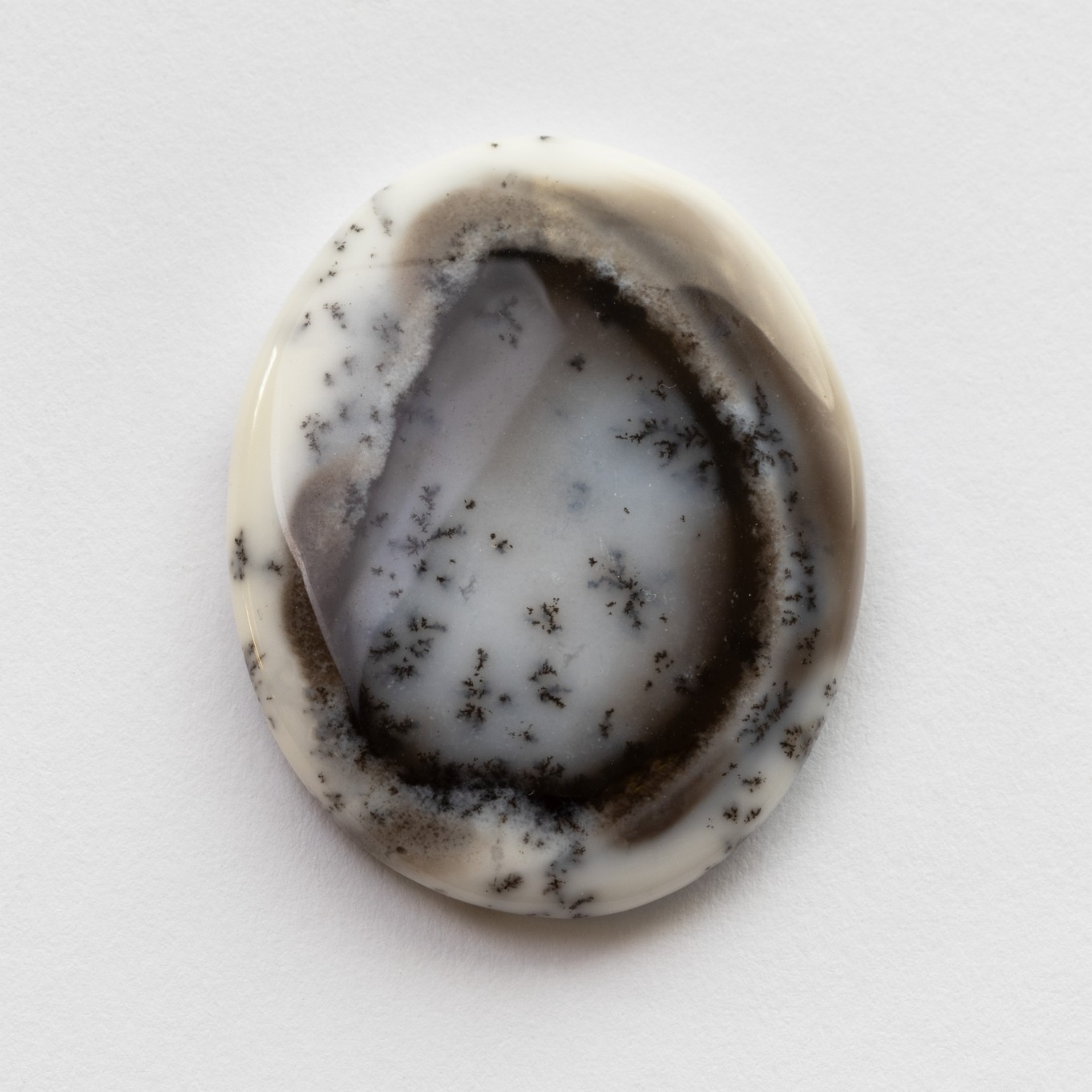 Dendrite Opal Freeform Cabochon, Approx 31.5x25mm