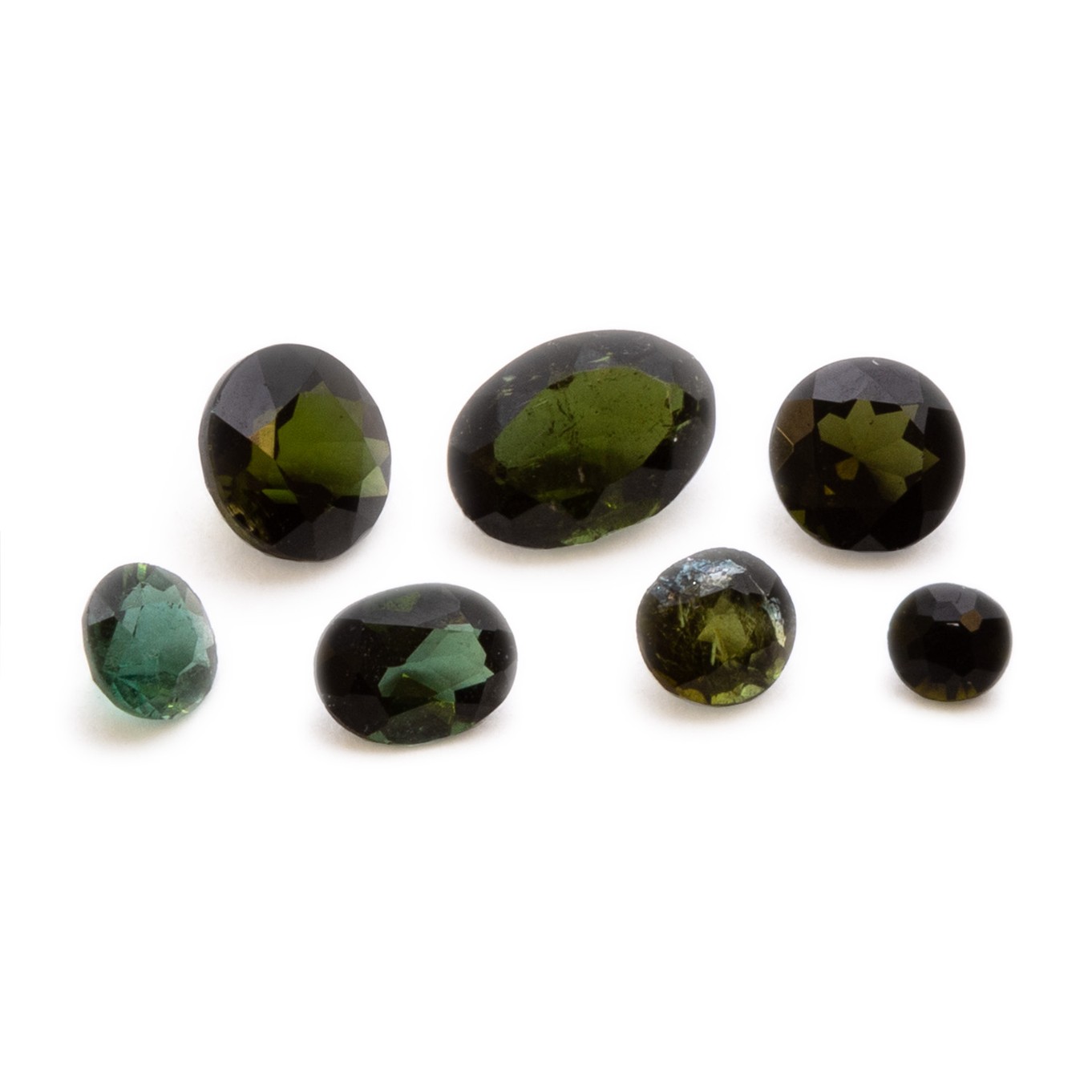 Green Tourmaline Faceted Stones