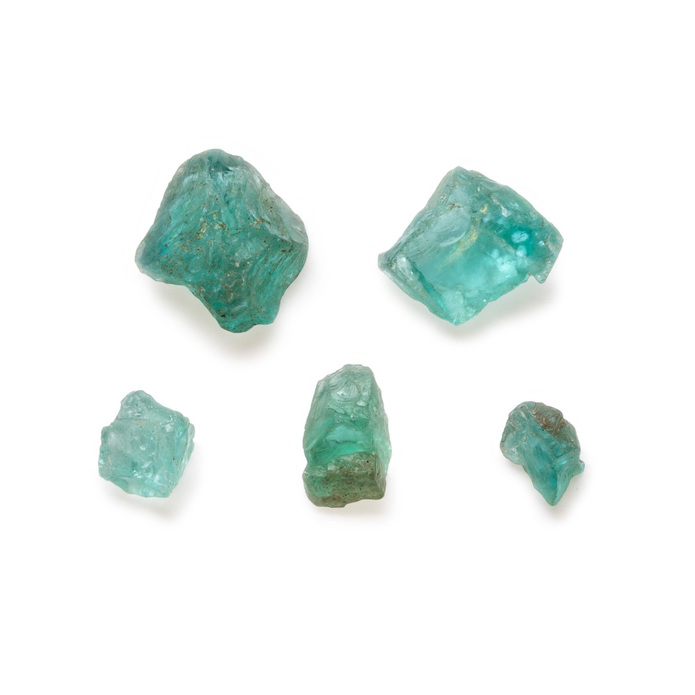 Rough Neon Apatite Natural Crystals (Undrilled) - Various sizes